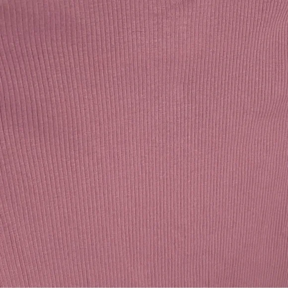 American Eagle Outfitters Ribbed Mauve Crop Short Sleeve Tee- Size Small - Picture 4 of 4